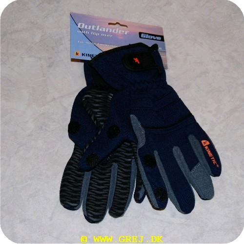 5707549204023 - Outlander Glove - Str. L - Farve: Dark Blue - Neoprene tykkelse: 2 mm - SRB neoprene - med Flip over (Den ene handskefinger kan foldes tilbage så man har en fri finger.)