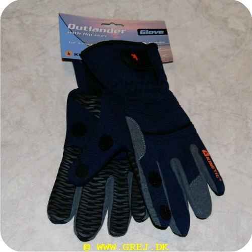 5707549204030 - Outlander Glove - Str. XL - Farve: Dark Blue - Neoprene tykkelse: 2 mm - SRB neoprene - med Flip over (De to handskefingere kan foldes tilbage så man har 1/2 frie fingrer. - Tommeltot og Pegefinger)