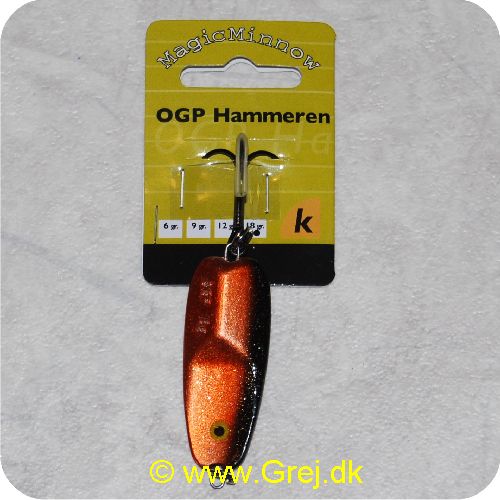 5707549233627 - MagicMinnow OGP Hammeren 18 gram - Kobber/sort - 50mm - MM16306