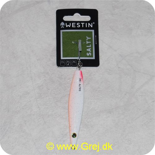 5707549240199 - Magic Minnow Salty wobler - 18g - Pattegrisen- Salty er kystwobler monteret med skarp VMC krog - Langkastende med lokkende gang i vandet