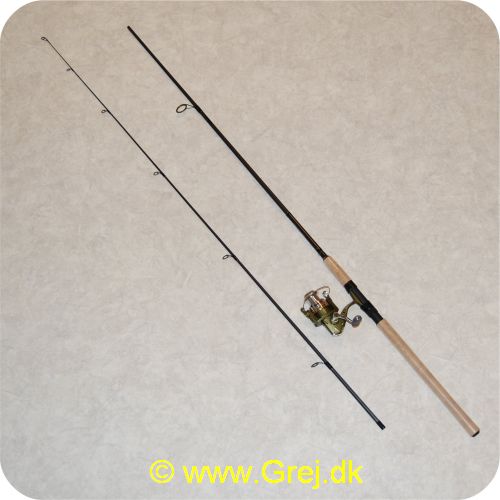 5707549253564 - AngelFish Spin Combo 9 fod ML - Kastevægt: 5-25g - Korkhåndtag - Booster S3 3000FD hjul - Grafit krop - Aluminiums spole - Linekap.: 0,25mm/150m Transportlængde: 142 cm