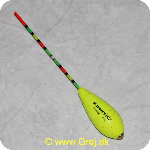 5707549255667 - Kinetic Devil Fish Bombette 25 g - gul m/røde prikker - Stående