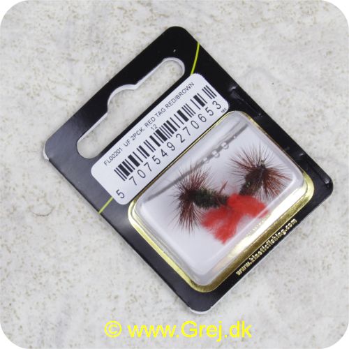 5707549270653 - Unique Flies - 2 stk. pakke - Red Tag Red/Brown TMC 100 #12 (FL00201)