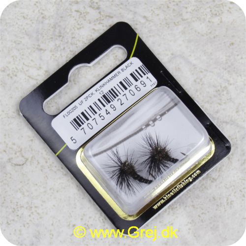 5707549270691 - Unique Flies - 2 stk. pakke - Klinkhammer Black TMC 2487 #12 (FL00205)