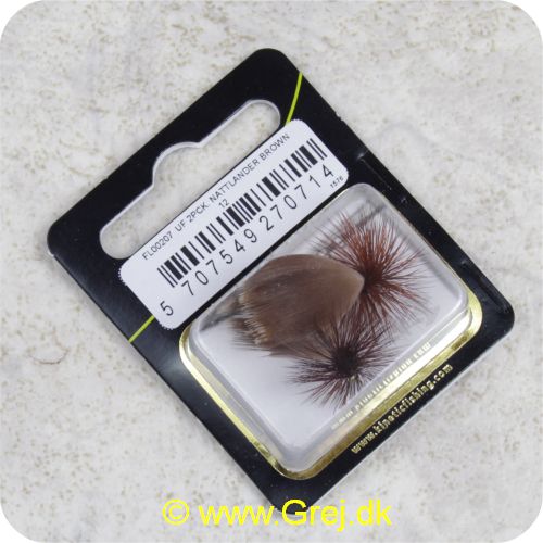 5707549270714 - Unique Flies - 2 stk. pakke - Nattlænder Brown TMC 2302 #12 (FL00207)