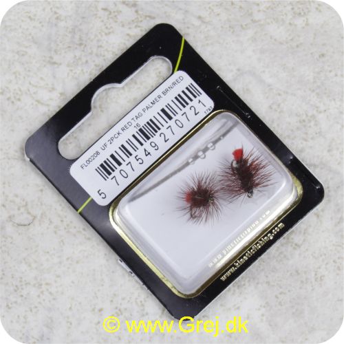 5707549270721 - Unique Flies - 2 stk. pakke - Red Tag Palmer Brown/Red TMC 100 #16 (FL00208)