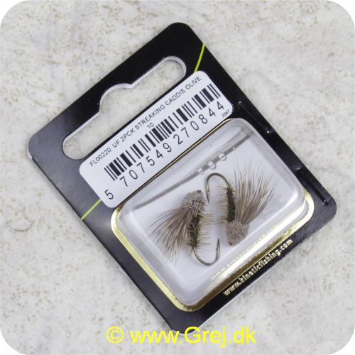 5707549270844 - Unique Flies - 2 stk. pakke - Streaking Caddis Olive Daiichi 1180 #10 (FL00220)
