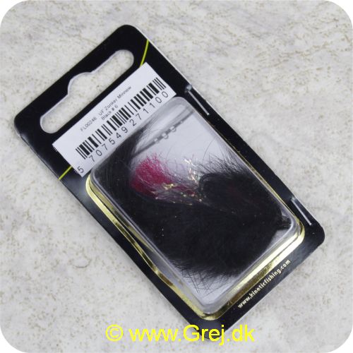 5707549271100 - Unique Flies - 2 stk. pakke - Zonker Monnow Black Daiichi 2421 #6 (FL00246)