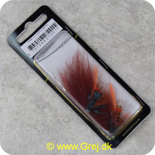 5707549272015 - Unique Flies - 2 stk. pakke - Thunder & Lightning 1 tomme - Rørflue (FL00337)