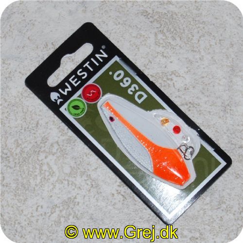 5707549272183 - Magic Minnow D360 grader - 10 gram - Silver Albino - Materiale: Zink - Hvid/sølv/orange - 5.5 cm lang - Den har en irregulær aktion i vandet. som tiltrækker fiskene