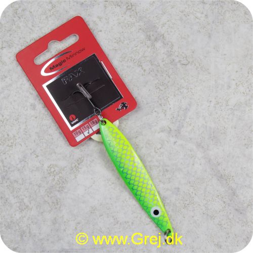 5707549276006 - Magic Minnow Fax blink 15 gram - 75mm - Mee - Grøn/gul