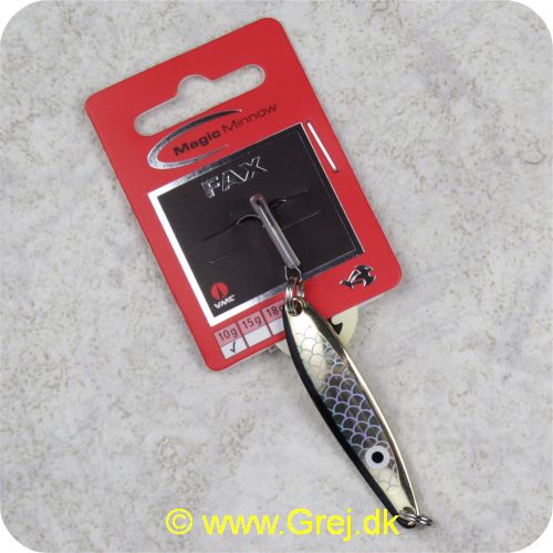 5707549276112 - Magic Minnow Fax blink 10 gram - 53mm - Burned Jewellery - Sort/guld
