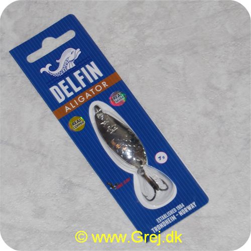 5707549295618 - Delfin Aligator 7 gram - Sølv/Sølv
