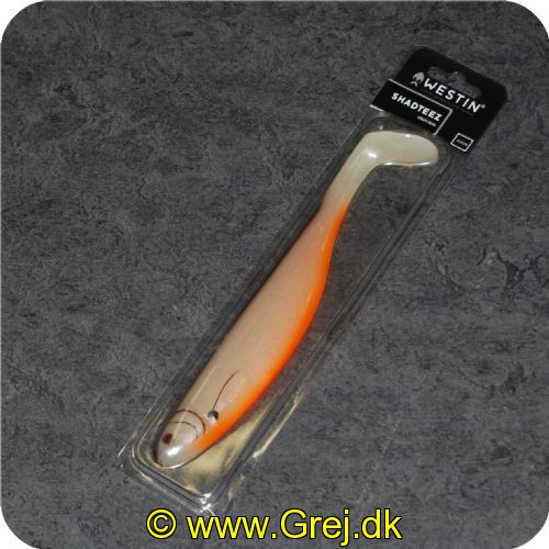 5707549412329 - Westin SHAD TEEZ 220mm Farve: Crazy Deal=Sort. Bege.Rød - 112g - 1 stk - Under langsom og hurtig indspinning arbejder Duckfin halen lokkende med store udsving -