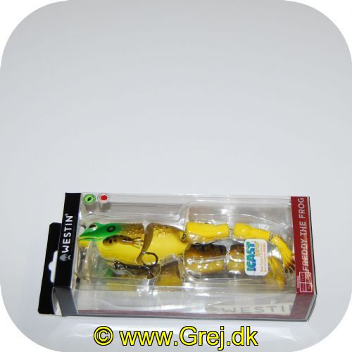5707549437810 - Westin Freddy the frog - American Bullfrog - 185mm - 46gr.<BR>
<LI>Japansk Carbon Steel kroge #1/0</LI>

 