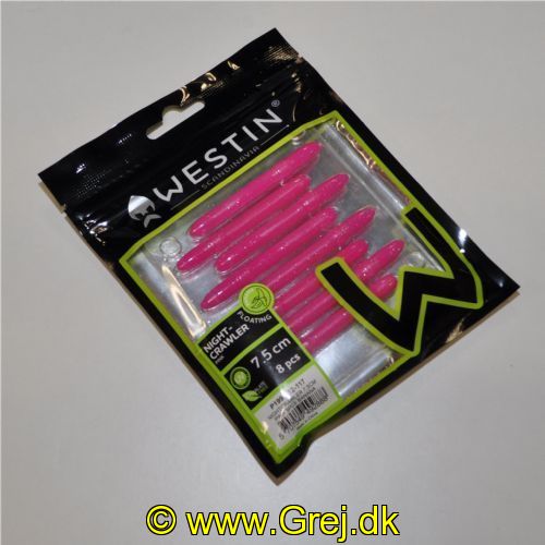 5707549492888 - Westin Nightcrawler - Floating - 8 stk - 7,5cm - Pink - Duft: Banan