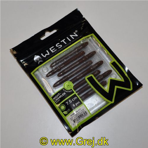 5707549492895 - Westin Nightcrawler - 8 stk - 7,5cm - Brown/Brun - Duft: Banan