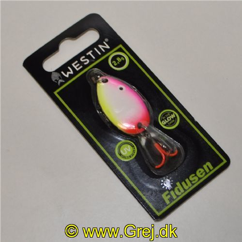 5707549518458 - Fidusen - 2,8 gram - Forside: Hvid/Pink/Rød/Gul - Bagside: Sort/Pink - Farvenavn: Yellow/Pink Glow