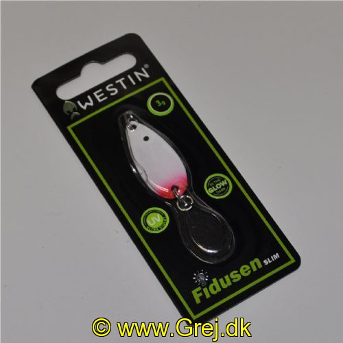 5707549534663 - Fidusen Slim - 3 gram - Forside/Bagside: Hvid med rød røv (White (Glow)/Red