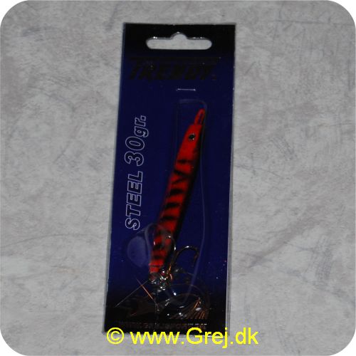 5707614430135 - Trendy Pirk - Type: Stål - Farve: Rød med sorte striber - 30 gram