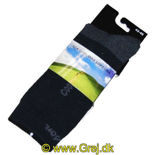 5707614987059 - sok coolmax sort/grå sokker str. 43-46 
