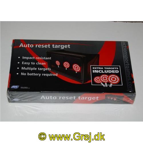 5707843049894 - Skydemål - 3 skiver - Til Softgun - Med kuglefangsnet<BR>
Skyd og ram så målskiven falder ned og når du rammer skiven til Venstre så rejser alle skiver sig er den klar til at skyde efter igen.