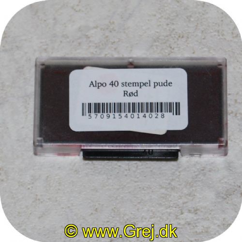 5709154014028 - Alpo 40 Stempel pude - 1 stk - Farve: Rød
