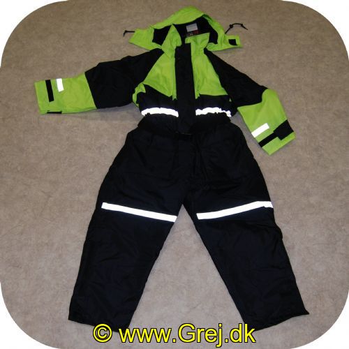5709386937607 - Tritan flydedragt - Heldragt - Str. S - Mørk navy blå/fluorescerende gul