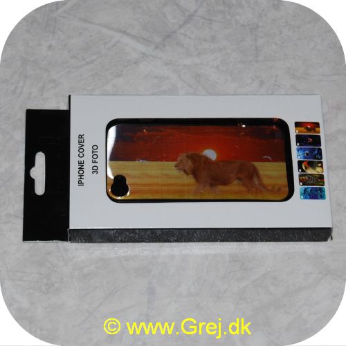 5709557748377 - Cover til iPhone 4 og iPhone 4S med 3D hologram af løve.