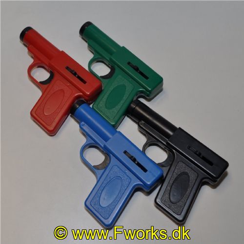 5710800102013 - Hundeprop pistol – Enkelt - Ass. Farver Rød, Blå, Grøn og Sort - 1stk 