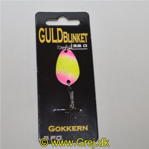 5740028800279 - GuldBlinket - 3,2 gram - Forside: Pink/Gul m/gimmer - Bagside: Sort m/glimmer - Farvenavn: Gokkern