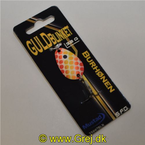 5740028800781 - GuldBlinket - 3,2 gram - Forside: Burflammer - Bagside: Lyseblå - Farvenavn: Burhønen