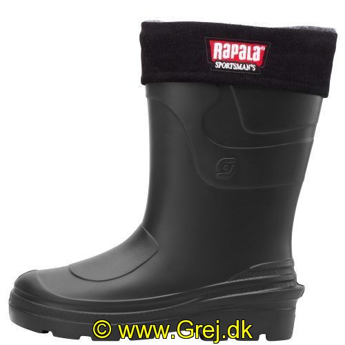 5902022152925 - Rapala Sportsmans Super Light Støvler str. 37 - Sort - Kort Model - Fremstillet i EVA materiale. der gør dem meget lette og varme - beskytter mod lave temperaturer ned til -30 grader - Indersokken kan vaskes ved 40 grader