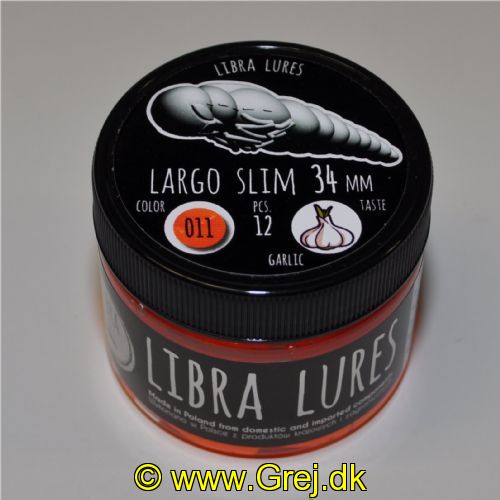 5905054010010 - Libra Lures - Model: Goliath - 30mm - 15 stk. - Duft: Ost - Farve: 011 (Orange)