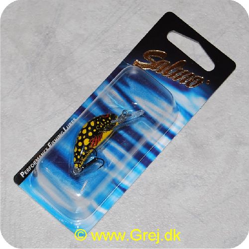 5907503896220 - Salmo - Hornet - Flydende - 3,5cm/2,2g - Arbejdsdybde: 1,0-1,5m - Sort/gul med gule pletter