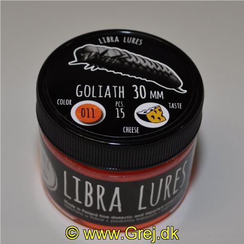 5908291088088 - Libra Lures - Model: Largo Slim - 34mm - 12 stk. - Duft: Hvidløg - Farve: 011 (Orange)