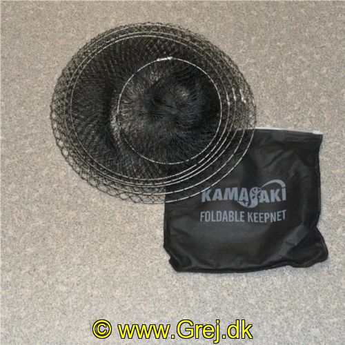 5998214378099 - Keepnet til at opbevare de fangede fisk i - 1 meter lang - 5 ringe - Kan foldes sammen og puttes i medfølgende pose