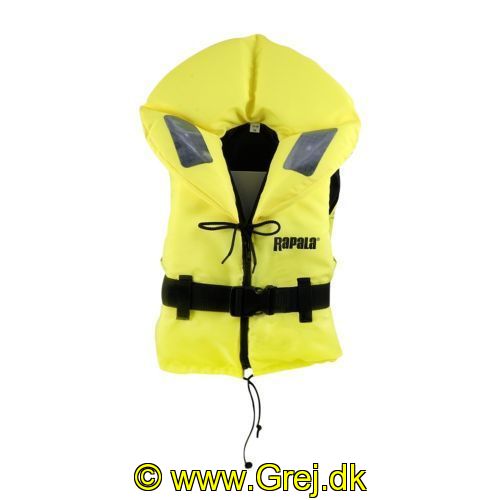 6416173032351 - Rapala Redningsvest - Kropsvægt 40-60kg - Gul/Sort - Godkendt