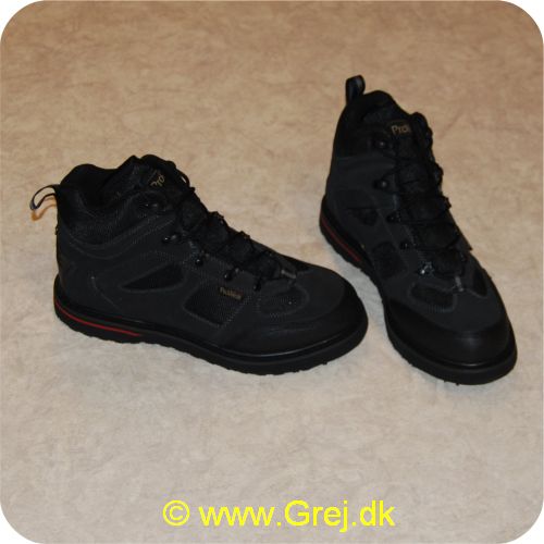 6430021149220 - ProWear Vadestøvler (Wading Shoes) str. 44 med gummisål - Sorte - Ekstra vidde til neoprensokker - rustfri stålstudser i sålen for bedre greb under vand