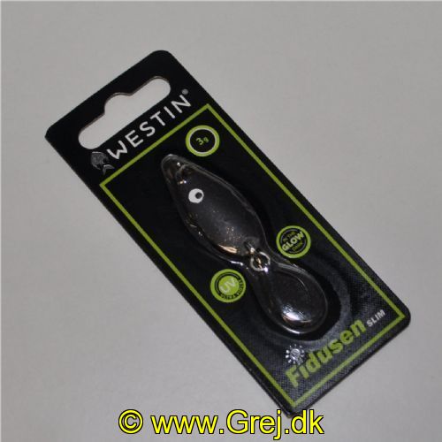 655746525258 - Fidusen Slim - 3 gram - Forside: Sort med glimmer - Bagside: Glow med glimmer - Farvenavn: Black Glow Pellet