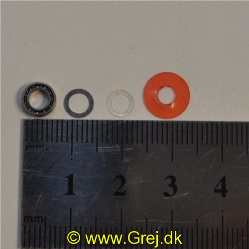 6E332501 - Ball Bearing (Org nr. 10,11,12,13) til Daiwa Fuego hjul Str. 1000+3000 (Res. del nr. 6E332501+6Q382701+6B411706+6E398000)