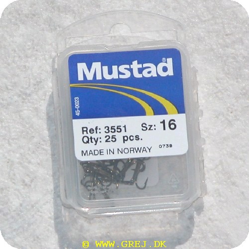 7021560084456 - Mustad trekrog str. 16 - pakke med 25 stk.