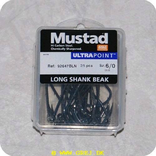 7021560466283 - Mustad Saltvands enkeltkroge-Str. 6/0<LI>Hi Carbon Steel<LI> modhager på skaftet<LI>Ultra Point