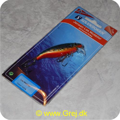 7056961335036 - Jensen Lax Wobler - 7cm - Blå/sølv/orange - Holografisk - Wobler med særdeles hissig og æggende gang som mange vil elske, også fisken. - fungerer supert til at fiske efter ørred, laks, søørred og gedde