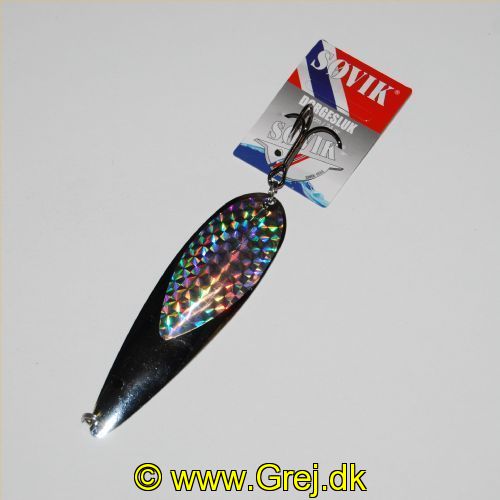 7070795056363 - Trolling/Kystblink - Søvik - Drogesluk - 12 cm - 24g - Sølv med sølv glimmer med sort øje - 110% PRISGARANTI*
<BR><BR>
* 110% PRISGARANTI overfor alle Danske butikker der har dem på lager