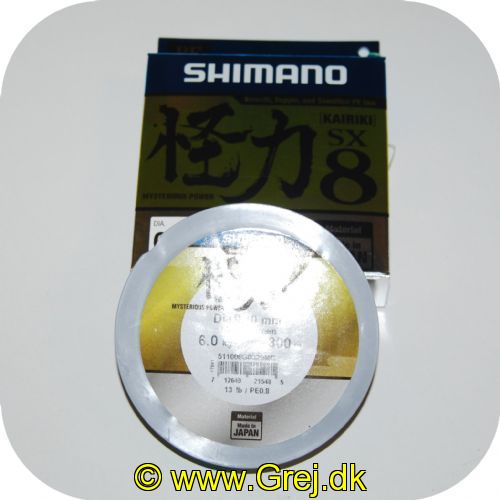 712649215485 - Shimano Kairiki SX8 0.10mm - Brudstyrke:6 kg - 300 meter
<BR>
Dette er en glat og støjfri line som er virkelig god til UL fiskeriet.