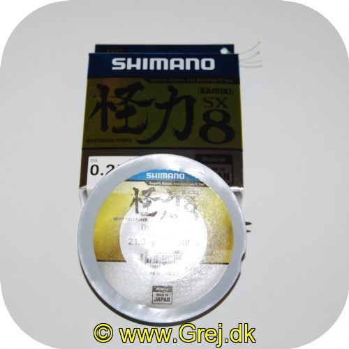 712649216086 - Shimano Kairiki SX8 0.25mm - Brudstyrke:21 kg - 300 meter
<BR>
Dette er en glat og støjfri line som er virkelig god til UL fiskeriet.