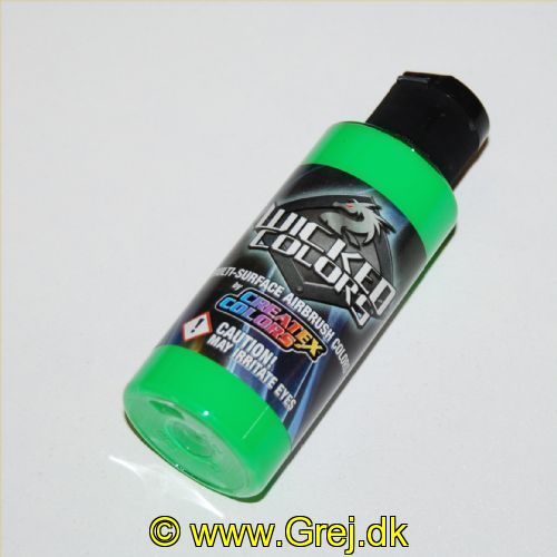 717893200232 - Airbrush Farve - 60 ml. - Farve: Fluorescent green (0023)