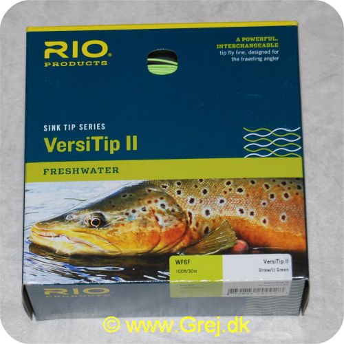730884200028 - Rio VersiTip || WF6F - Tips F/I/S3/S7 - 10.7m - 13.6g - Farve: Straw/grøn - Linen til den rejsende lystfisker (4 liner i en) - Til enhåndsstang