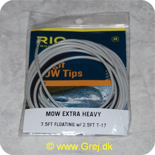 730884200479 - Skagit MOW Tip Extra Heavy til liner fra 43.7g og op (575 grains og mere)  - 2.29m Floating/0.76m T-14 - Sort/grå - loops i begge ender - RP20047